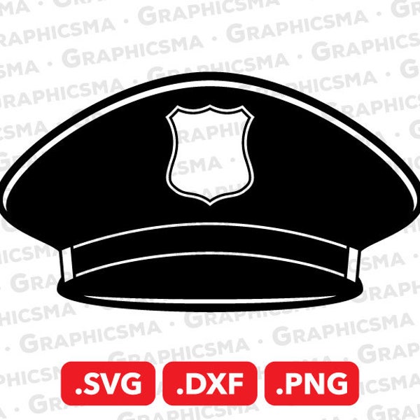 Police Hat SVG File, Police Hat DXF, Police Hat Png, Police Hat Svg, Officer Policeman Hat Svg Files, Police Hat SVG Files, Instant Download