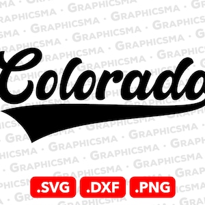 Baseball Style Name SVG File, Colorado SVG File, Cricut Baseball Ribbon Custom Names Svg, Colorado Svg, Colorado SVG Files, Instant Download