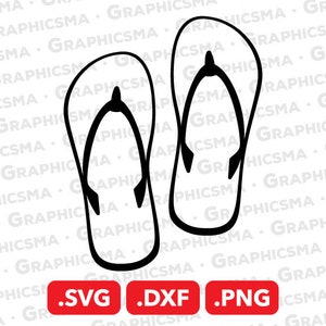 Flip Flops SVG File, Flip Flop DXF, Flip Flops Png, Sandals FlipFlop, Beach Flip-Flops, Beach Sandal, Flip Flops SVG Files, Instant Download