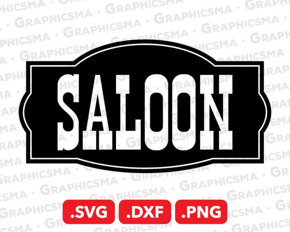 Saloon SVG DXF Cut File Drawing & Illustration Digital Art