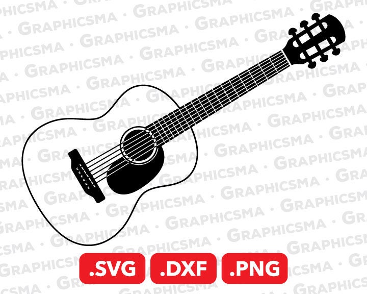 Guitar SVG File Acoustic Guitar DXF Guitar Tumbler Png Svg Etsy Canada