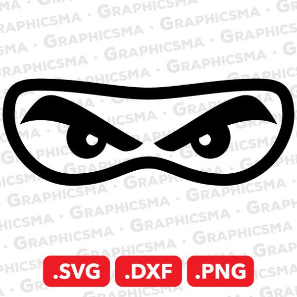 Ninja Eyes SVG File, Ninja Eyes DXF, Ninja Eyes Png, Birthday Ninja Eyes Birthday Ninja Eye Printable, Ninja Eyes SVG Files Instant Download