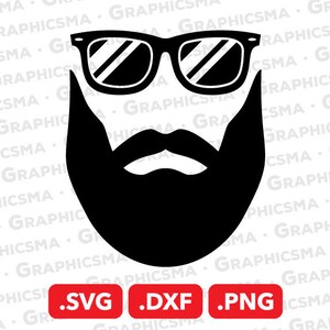 Puede incluir: Una ilustración en blanco y negro de una persona con barba y gafas de sol. La persona lleva gafas de sol con montura negra y lentes oscuros. La barba es completa y cubre la barbilla y el cuello de la persona.