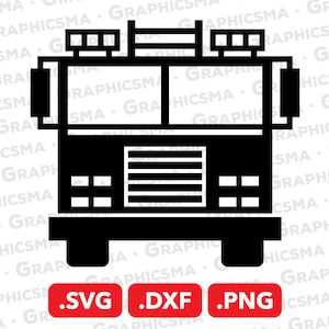Fire Engine SVG File, Fire Engine DXF, Fire Fighter Truck Png, Fire Department Fireman Brigade Truck, Fire Engine SVG Files Instant Download