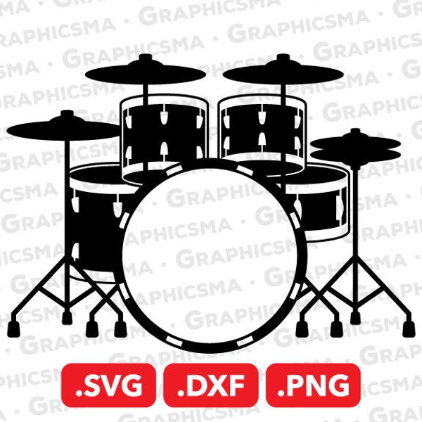 Drum SVG File, Drum DXF, Drumset Svg, Drumset Svg, Drumset Svg, Drum Png, Music Drums Rock Band Cricut Svg, Drum SVG Files, Instant Download
