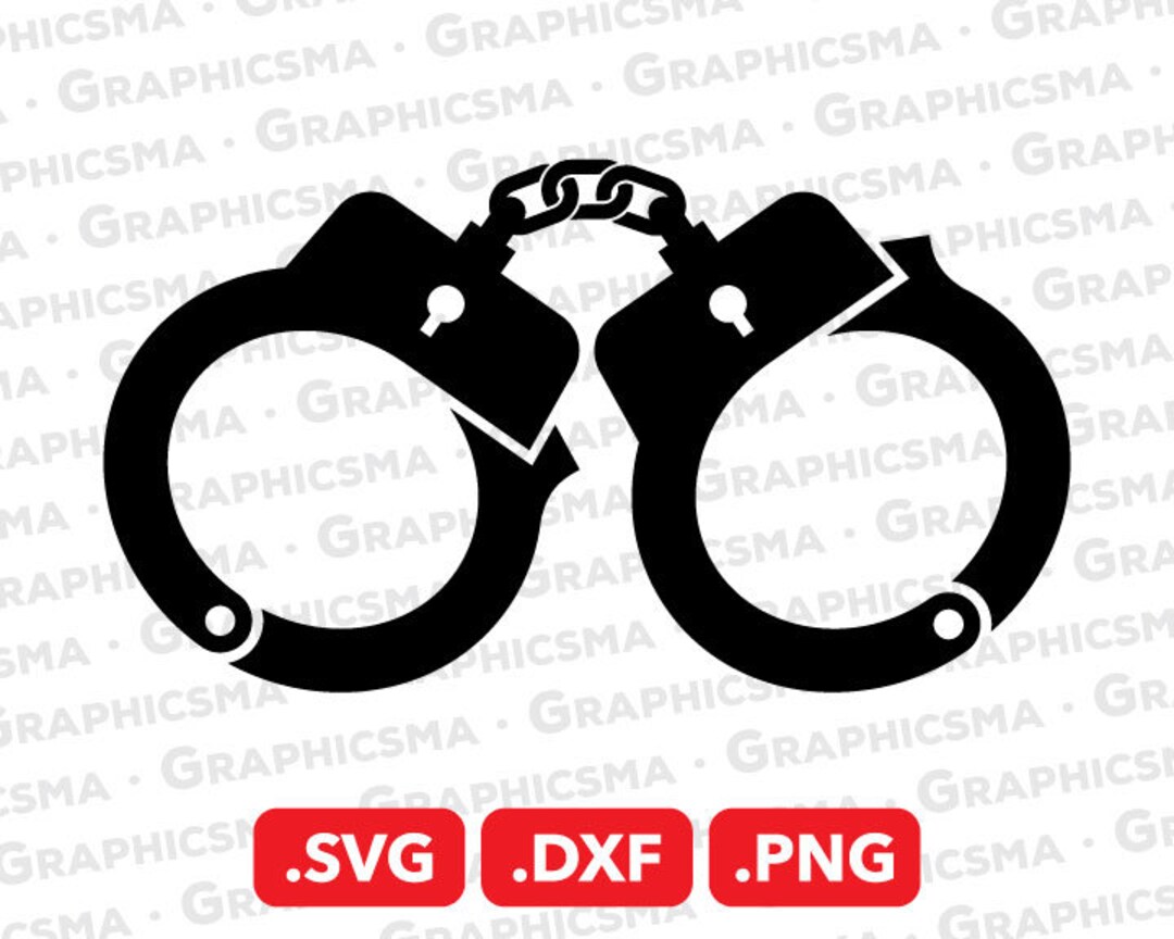 Handcuff SVG File, Handcuffs DXF, Handcuffs Png, Hand Cuff Svg, Police