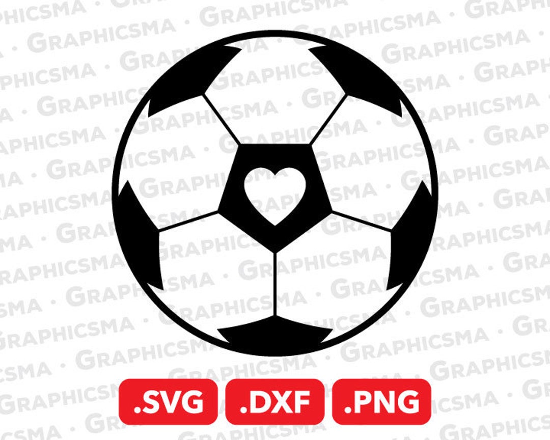 Soccer Ball Love SVG File Soccer Ball Love DXF Soccer Ball Etsy