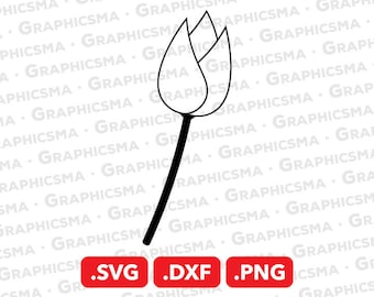 Tulip SVG File, Tulip DXF, Tulip Png, Tulip Flower Svg, Tulip Flower Svg Files, Tulip Silhouette Tulip Svg, Tulip SVG Files Instant Download