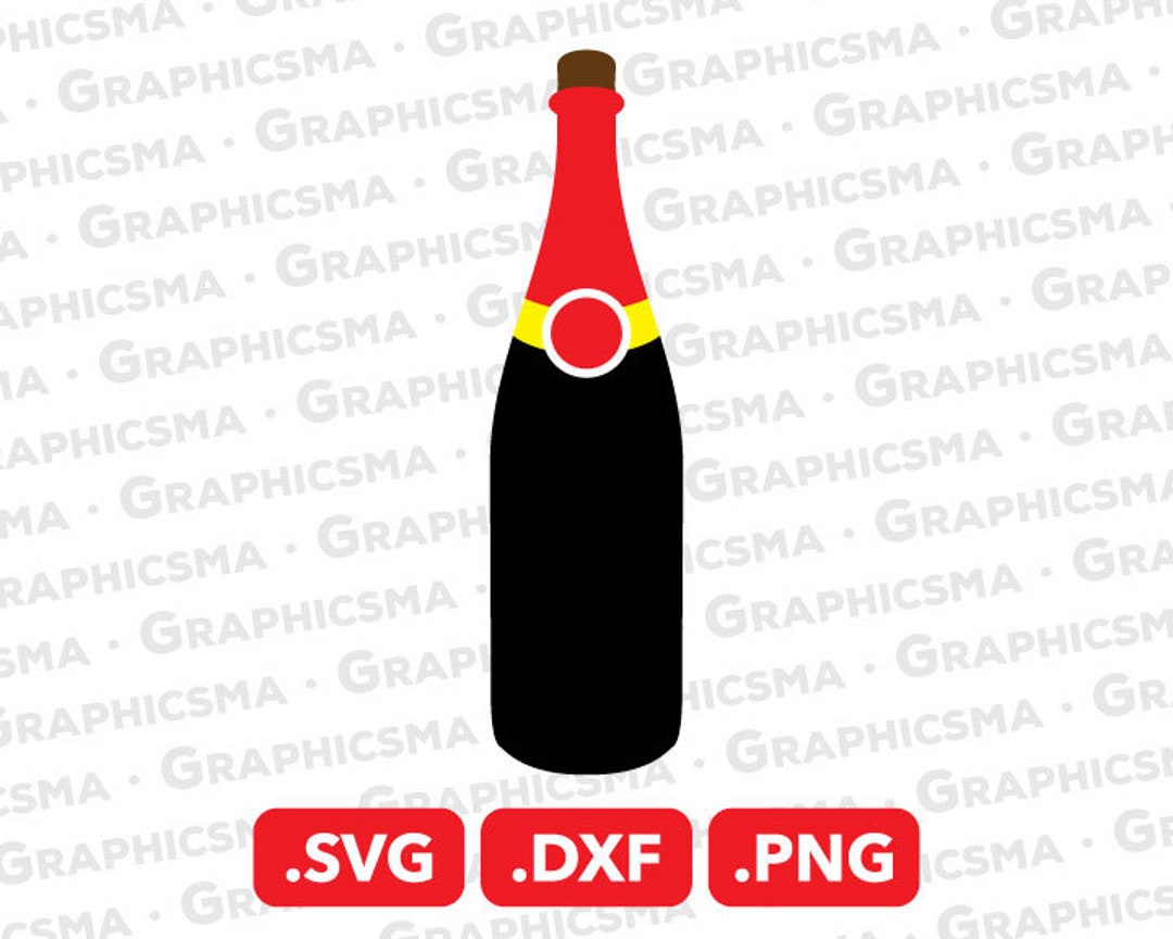 Botella de vino SVG Archivo, Botella de vino DXF, Botella de vino Png ...