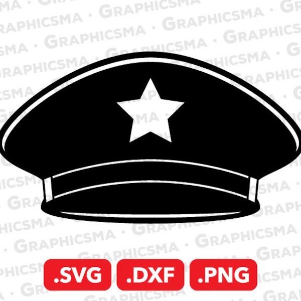 Police Hat SVG File, Police Hat DXF, Police Hat Png, Police Hat Svg, Officer Policeman Hat Svg Files, Police Hat SVG Files, Instant Download
