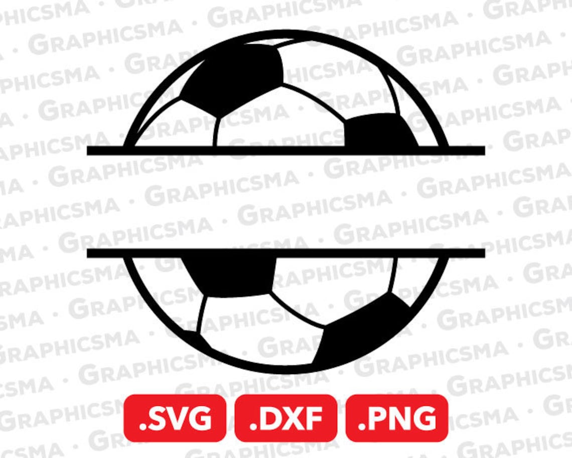 Soccer Ball Split Name SVG File Soccer Split DXF Soccer Etsy