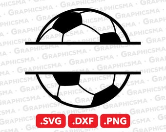 Soccer Ball Split Name SVG File, Soccer Split DXF, Soccer Custom Name Split Png Dxf Svg, Soccer Ball Split Name SVG Files, Instant Download