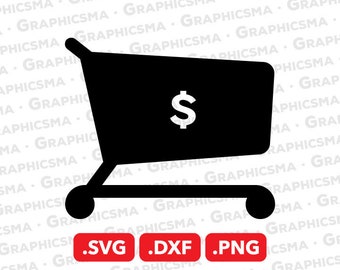 Carrello SVG, Carrello della spesa Svg File, Carrello DXF, Carrello negozio Svg, Carrello della spesa PNG, Carrello della spesa Svg File, Download istantaneo