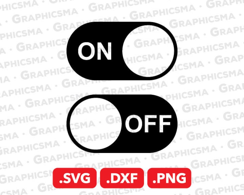 On off Button SVG File on off Button DXF on off Button Png - Etsy
