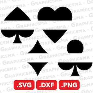 Playing Cards SVG File, Playing Cards DXF, Playing Cards Png, Spade Svg, Playing Cards Symbols Set, Playing Cards SVG Files Instant Download