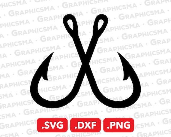 Fishing Hook SVG File, Fishing Hook DXF, Fishing Hook Png, Double Hook,  Fishing Logo Fish Svg Cut, Fishing Hook SVG Files, Instant Download