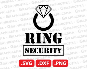 Ring Security SVG File, Ring Security DXF, Ring Security Png, Diamond Wedding Ring Security Svg, Ring Security SVG Files, Instant Download