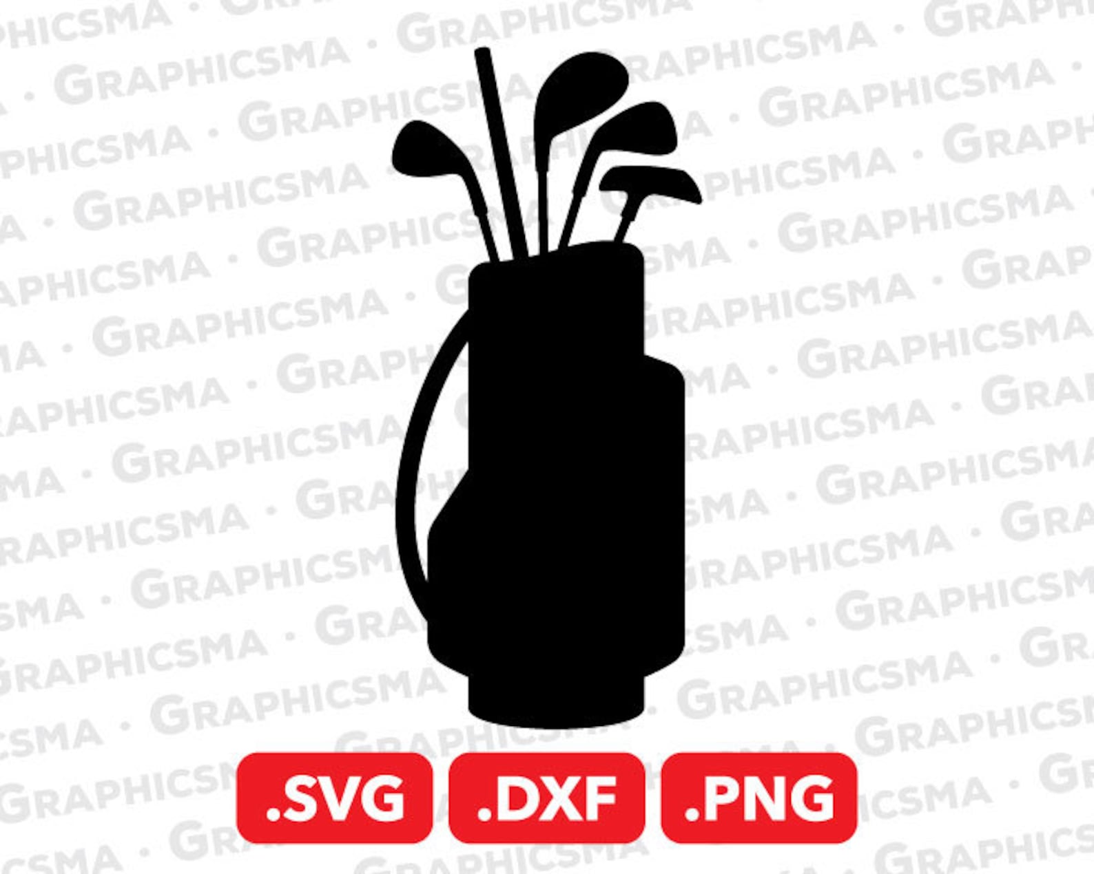 Golf Bag SVG File Golf Bag DXF Golf Bag Png Golfing Svg Etsy