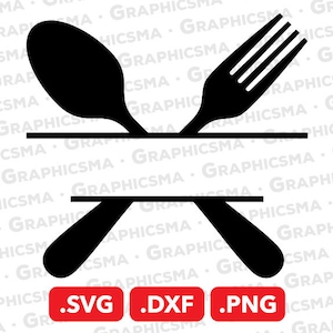 Spoon Fork SVG File, Spoon Fork DXF, Spoon Fork Png, Spoon Fork Logo Svg Cut Cutlery Custom Logo Svg, Spoon Fork SVG Files, Instant Download