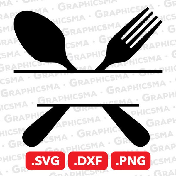 Spoon Fork SVG File, Spoon Fork DXF, Spoon Fork Png, Spoon Fork Logo Svg Cut Cutlery Custom Logo Svg, Spoon Fork SVG Files, Instant Download