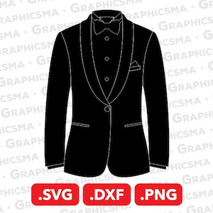 Tuxedo SVG File, Tuxedo DXF, Tuxedo Png, Wedding Tuxedo Suit Svg, Ball Tux Suit Svg, Tux Svg, Tuxedo Svg, Tuxedo SVG Files, Instant Download