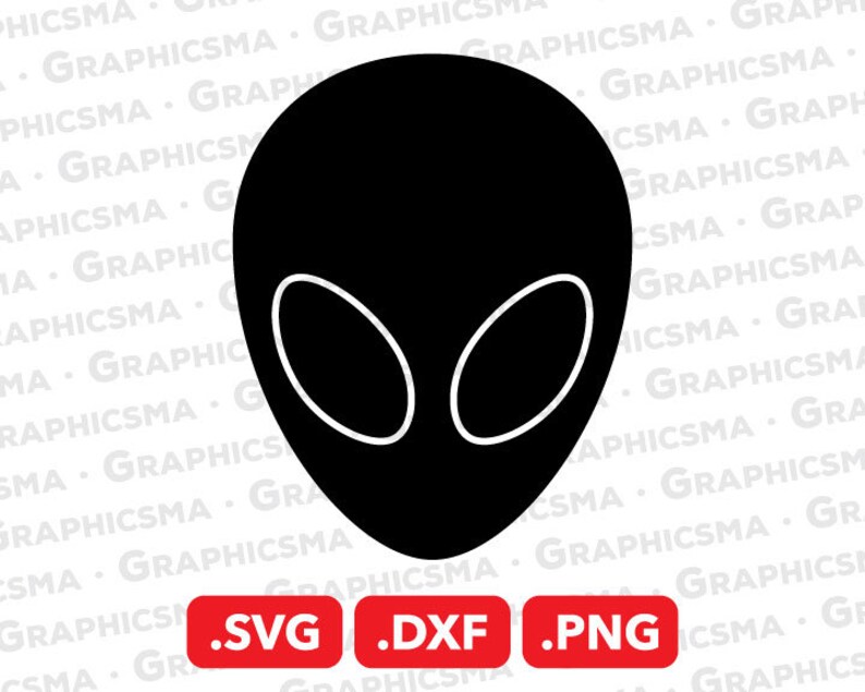 Alien Head SVG File, Alien Head DXF, Alien Head Png, Alien Cricut ...