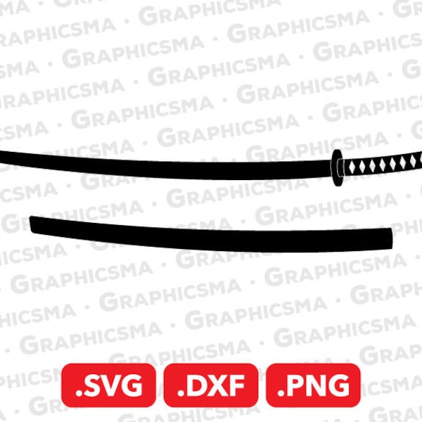 Katana Sword SVG File, Katana Sword DXF, Katana Sword Png, Samurai Katana Sword Svg, Samurai Svg, Katana Sword SVG Files, Instant Download