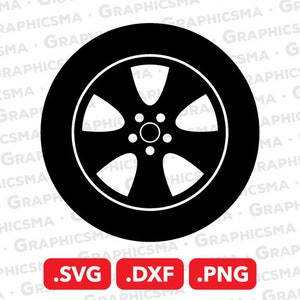 Wheel SVG File, Wheel DXF, Wheel Png, Tyre Svg, Car Wheel Tyre Svg, Car Wheel Rim Svg, Car Wheel Sport Rim, Wheel SVG Files Instant Download