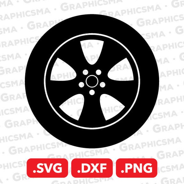 Wheel SVG File, Wheel DXF, Wheel Png, Tyre Svg, Car Wheel Tyre Svg, Car Wheel Rim Svg, Car Wheel Sport Rim, Wheel SVG Files Instant Download