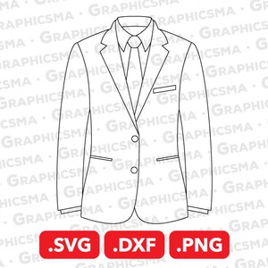Suit SVG File, Suit DXF, Suit Png, Blazer Svg, Man Suit Svg, Men Suit Svg, Suits Svg, Coat Svg, Necktie Svg, Suit SVG Files Instant Download