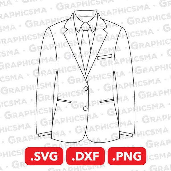 Suit SVG File, Suit DXF, Suit Png, Blazer Svg, Man Suit Svg, Men Suit Svg, Suits Svg, Coat Svg, Necktie Svg, Suit SVG Files Instant Download