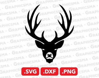 Geweih SVG-Datei, Redesder DXF, Geweih Kopf Svg, Reindeer Svg, Hirsch Svg, Geweih Svg, Geweih Silhouette Svg, Geweih SVG Dateien Instant Download