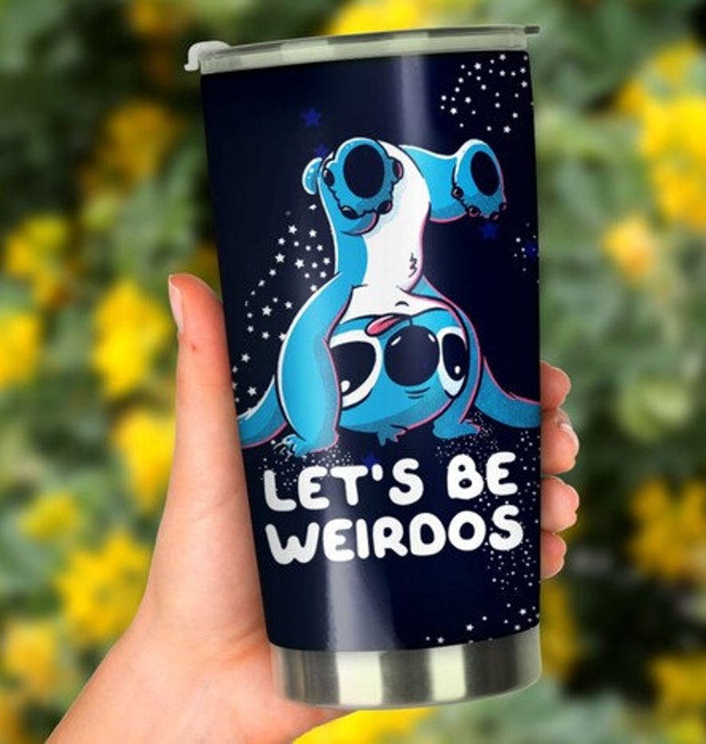 Trend Movie Stitch Full Printing Tumbler Stainless Steel Stitch Funny Stitch Stitch Coffee Glitter 20oz 30oz Stitch