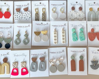 SALE Polymer Clay Earring Inventory Clean Out Sale Dangle Earring Hypoallergenic Lightweight Jewelry Accessory