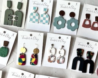SALE Polymer Clay Earring Inventory Clean Out Sale Dangle Earring Hypoallergenic Lightweight Jewelry Accessory Birthday Gift for Friend