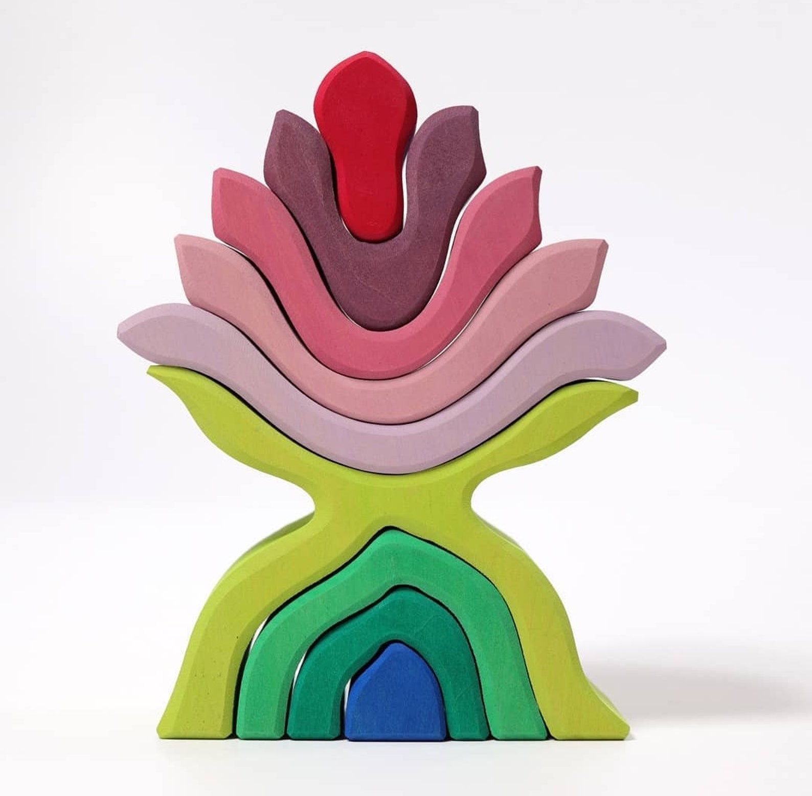 Waldorf Flower Rainbow Toys Nesting Toy Educational Wooden Etsy