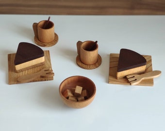 Wooden Kitchen Set, Wooden Toy Kit, Pretend Play Kitchen Plates Toys, Birthday Gift For Kid, Montessori Toy For Child Development