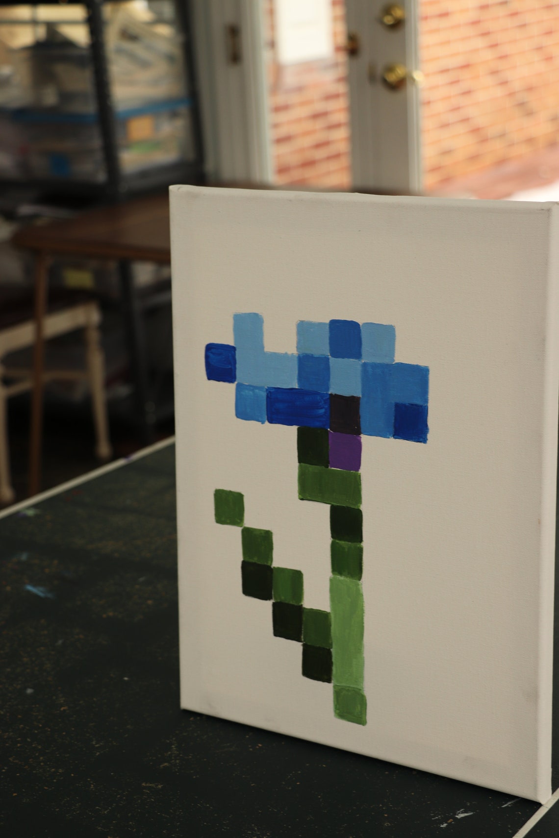 Custom Minecraft Flower Painting Etsy