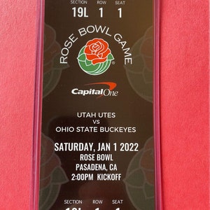 2022 College Football Semifinal ROSE BOWL Erinnerung Ticket Stub 1/1 - Utah Utes vs Ohio State Buckeyes