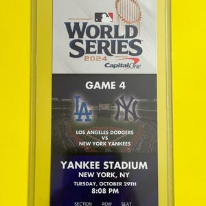 CUSTOM Replica Ticket Stub - Spiel/Abschnitt/Reihe/Sitz auswählen - Mlb World Series, Nfl Super Bowl, Nba Finals, etc.