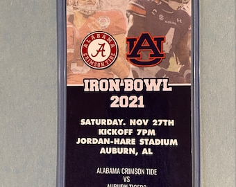 2021 Iron Bowl Commemorative 11/27 Ticket Stub AUBURN v ALABAMA Classic 4OT game