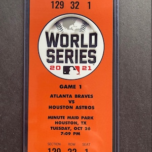 2021 MLB World Series 10/26 Ticket Stub Atlanta Braves @ Houston Astros GAME 1