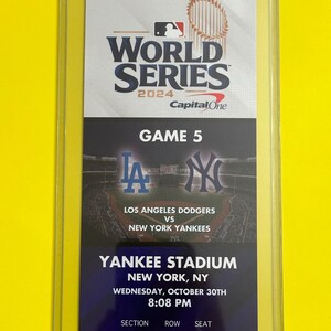2024 MLB World Series Gedenk Replik LA Dodgers @ NY Yankees - Spiel 5