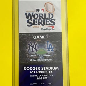 2024 MLB World Series Replica Gedenkticket Stub YANKEES @ DODGERS - Spiel 1