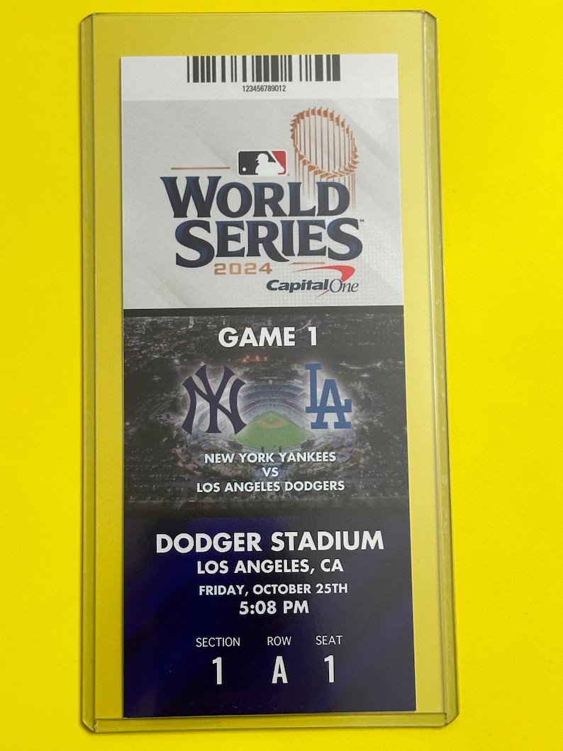 2024 MLB World Series Replica Commemorative Ticket Stub YANKEES ...