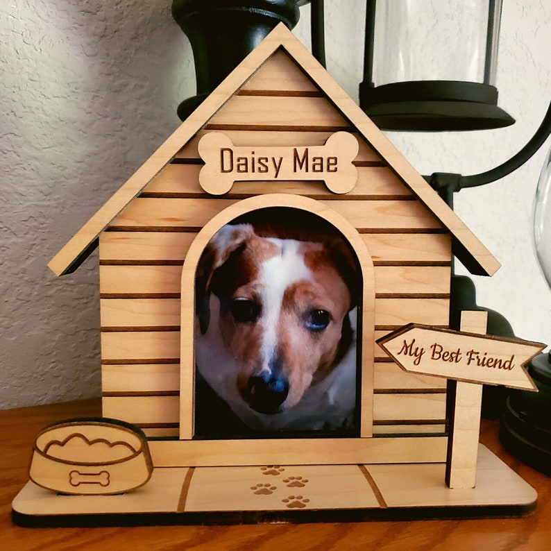 Dog House Photo Frame Dog Frame Memorial Pet Picture Frame Etsy