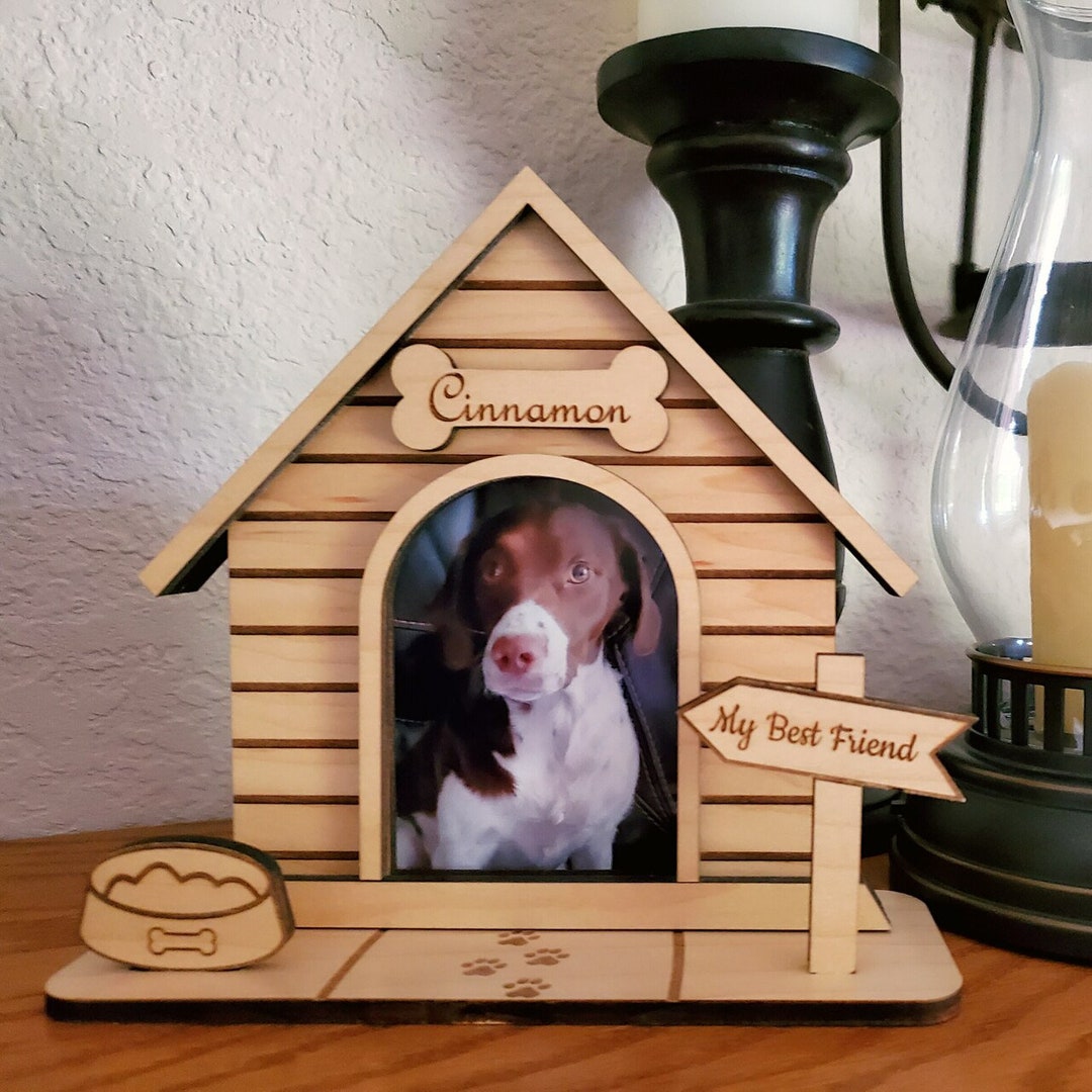 Dog House Photo Frame Dog Frame Memorial Pet Picture Frame Etsy