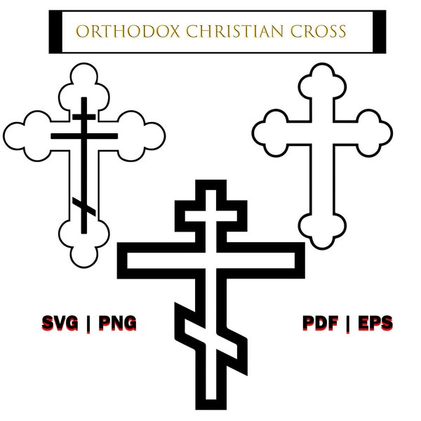 Christian cross SVG,  | PNG | PDF | Eps | orthodox cross Russian | orthodox day | Svg files for cricut