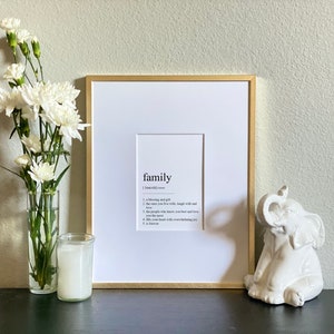 Family Definition Print, Printable Wall Art, Wall Art Prints, Quote Prints, Minimalist Print, Modern Art, Family Art, Art, Digital Download