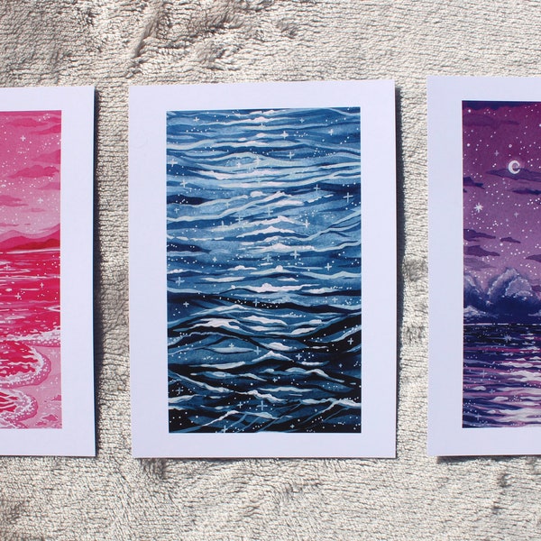 Dreamy landscape watercolour print